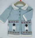 12-18 M Light Blue Acrylic Lambs Knit Coat