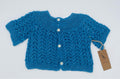 12-18 M Sky Blue Acrylic Lace Knit Cardigan
