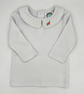 12 M Shirt - Girls Long Sleeve Peter Collar & Ruffle Sleeve