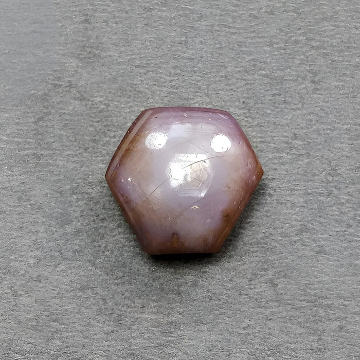 17.50cts Natural Untreated Star Ruby Gemstone Hexagon Shape Cabochon 17*14.5mm