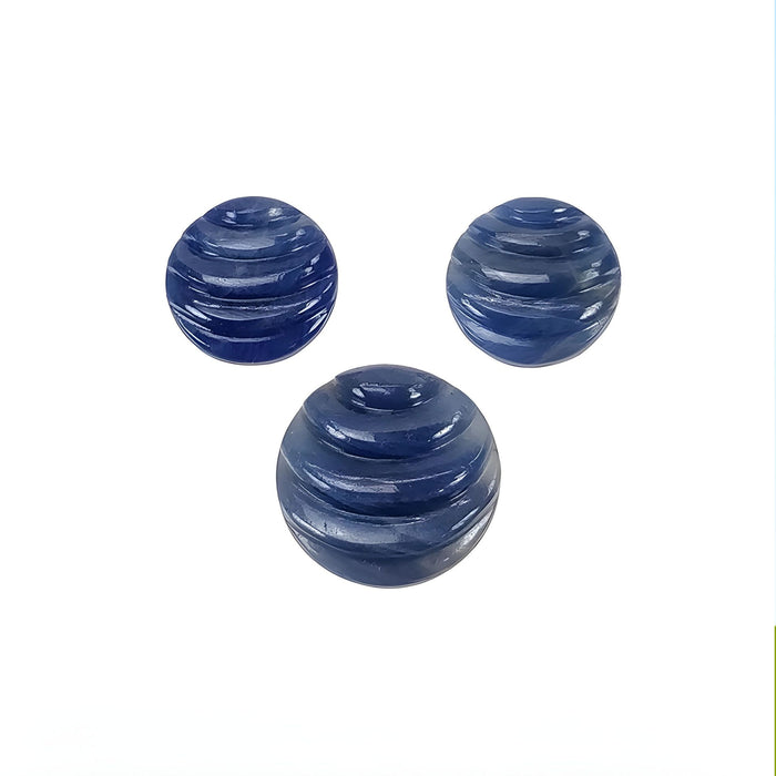 blue sapphire round carving