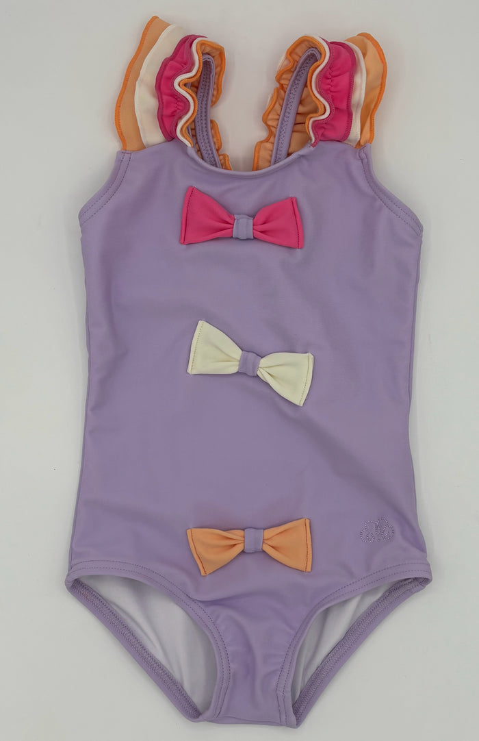 18-24 M  Lilac Swimsuit with Ruffles and Bows