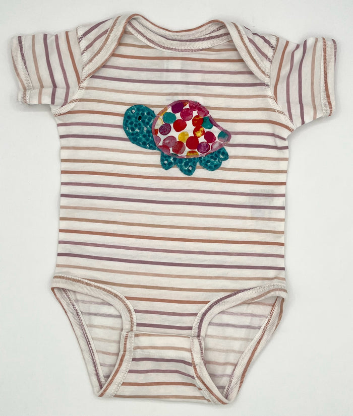 18 M Onesie - Striped Short Sleeve