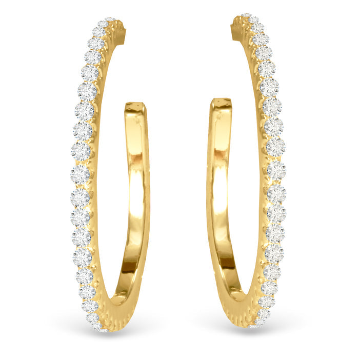 18K Gold-Dipped Micro CZ Hoop Earrings
