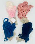 2-4 Y Acrylic and Wool Blend Crochet Mittens