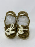 2 Y Brown Crocheted Acrylic Deck Shoes