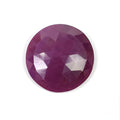 red ruby round rose cut slices