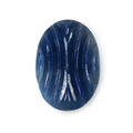 blue sapphire oval carving