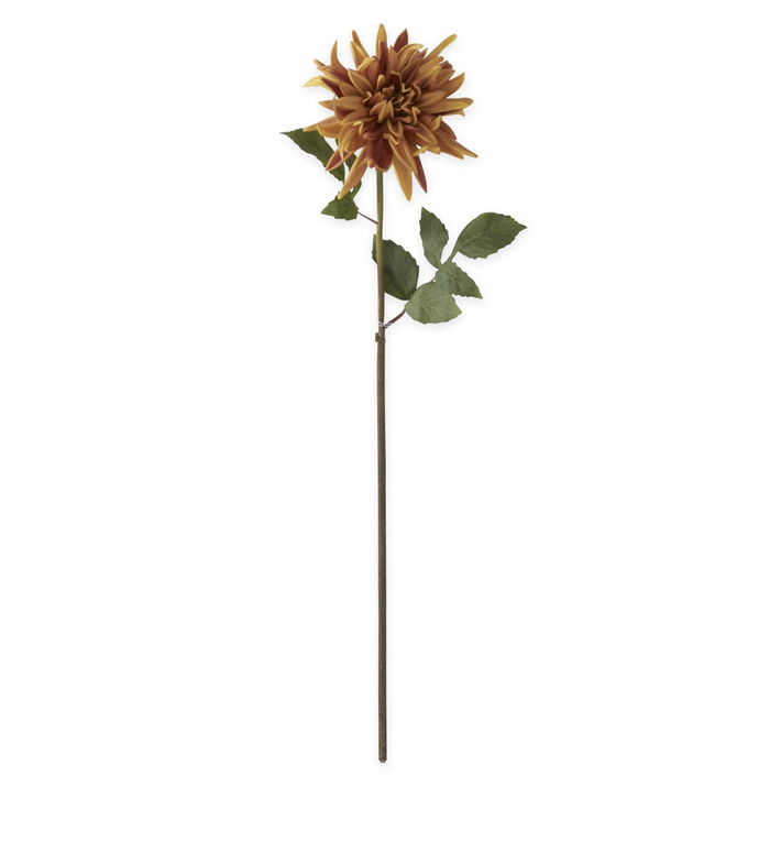 28.25" Dark Orange Real Touch Dahlia Stem