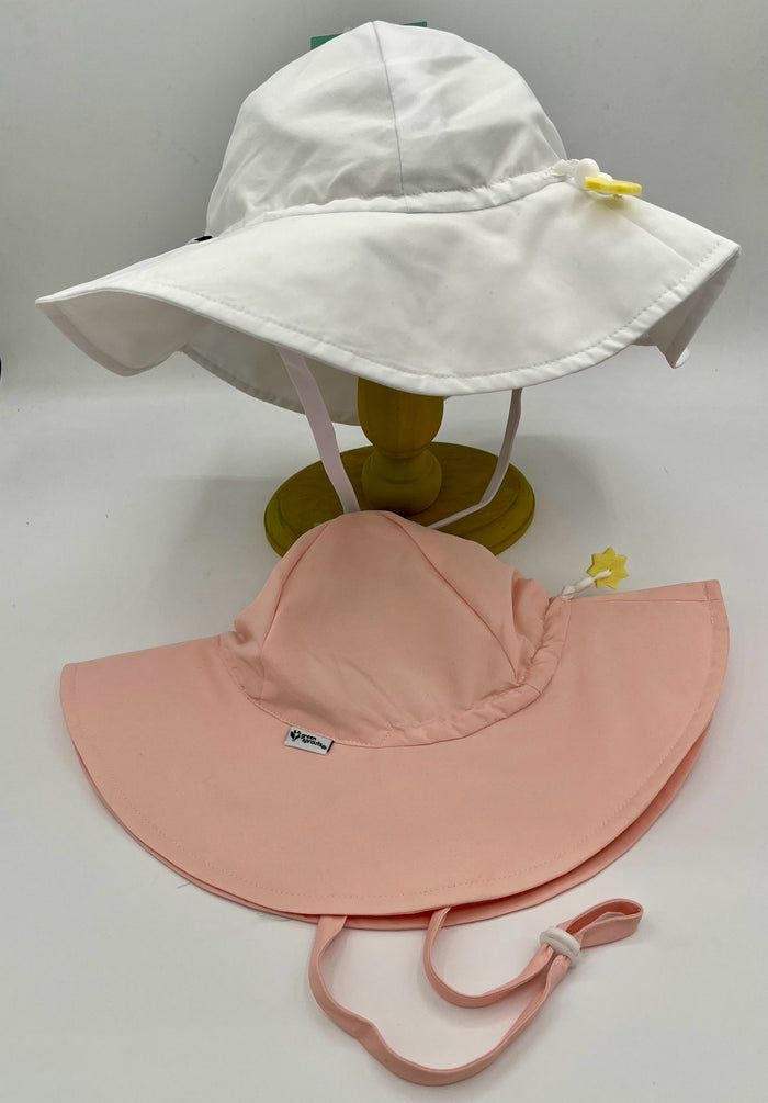 2T-4T UPF 50+ White or Light Coral Eco Brim Hat