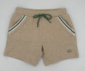 2Y Light Beige Shorts with Green and White Pocket Trim