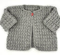 3-6 M Light Gray Acrylic Crochet Swing Jacket