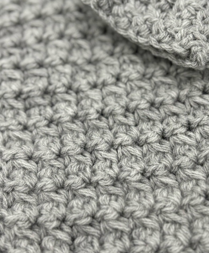 3-6 M Light Gray Acrylic Crochet Swing Jacket