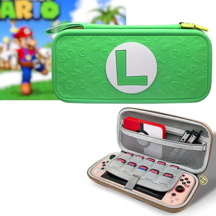 3D Pattern Deluxe Hard Protective Carrying Bag for Nintendo Switch - Luigi