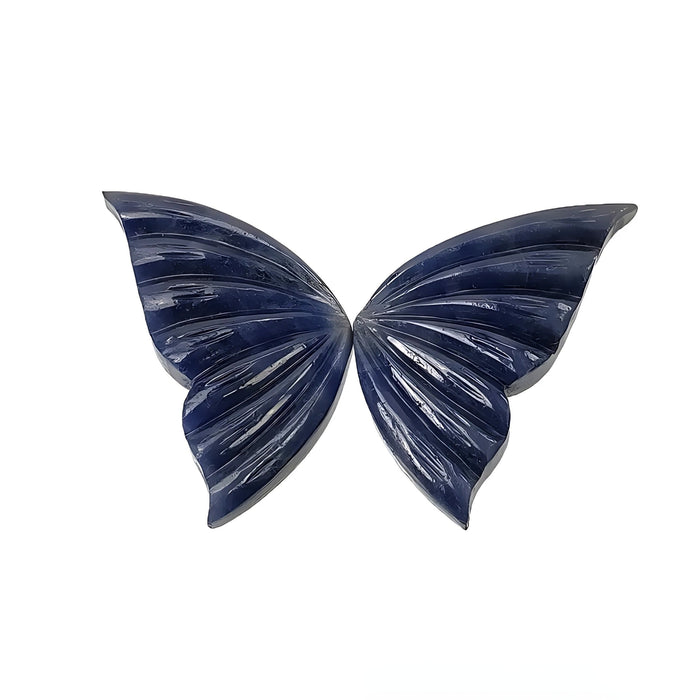 blue sapphire butterfly carving