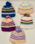 6-12 M Purpe Stripe Acrylic Knit Beanie