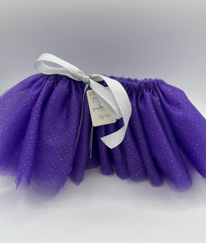 7" Purple with Silver Glitter Tutu