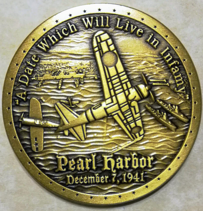 70th Anniversary 1941-2011 Pearl Harbor Remembered Navy Challenge Coin