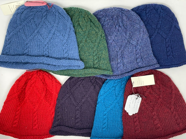 Adult Diamond Lattice Wool Knit Hat
