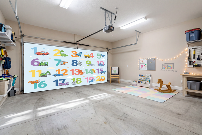 Adventure Numbers 1–20 Learning – Interior Garage Door Cover