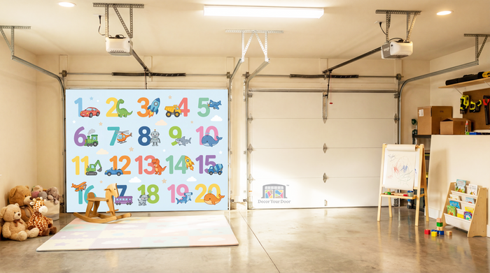 Adventure Numbers 1–20 Learning – Interior Garage Door Cover