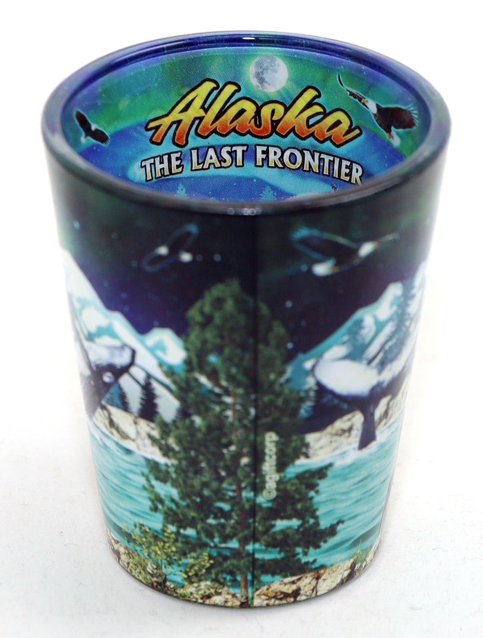 Alaska The Last Frontier State Scene In-and-Out Shot Glass