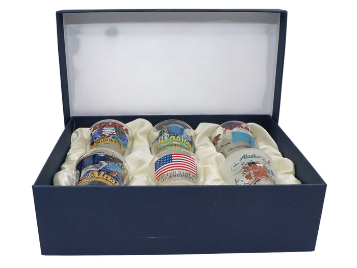 Alaska United States USA Souvenir Boxed Shot Glass Set (Set of 6)