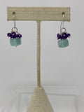 Amazonite, Amethyst Earrings