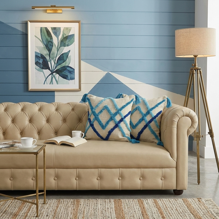 Aqua Marine Hand-Tufted Cushion Covers - 16*16 inches Set of 2 (TFB)