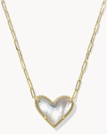 Ari Heart Gold Ivory MOP Pendant Necklace Kendra Scott