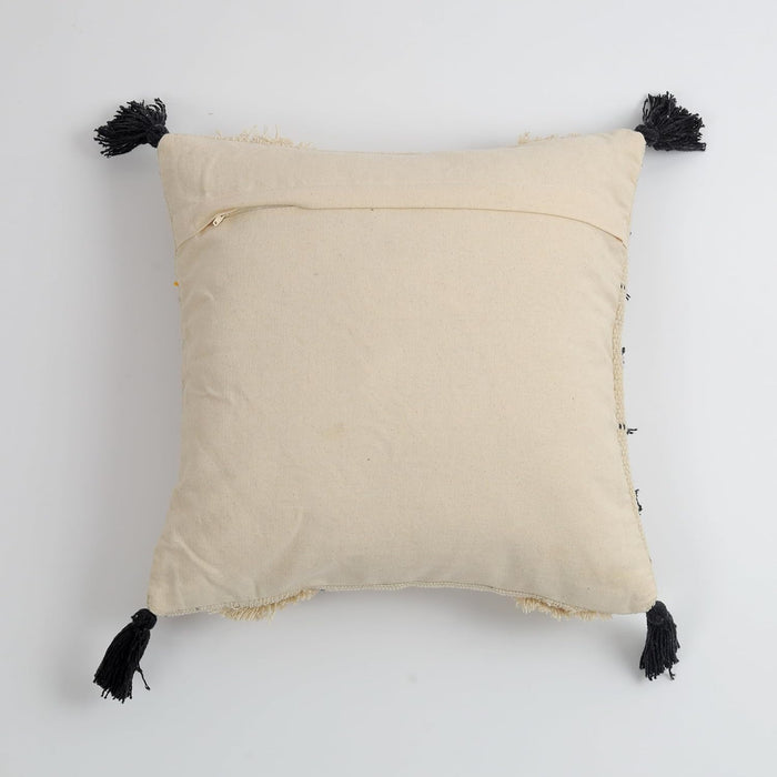 Artisan Hand-Tufted Monochrome Cushion Covers - 16*16 inches Set of 2 (TFB)
