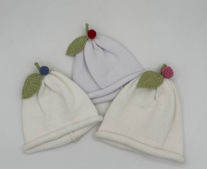 Assorted Baby Beanie with Leaf & Berry