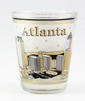Atlanta Georgia Black and Gold Skyline Shot Glass