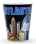 Atlanta Georgia Black Modern Skyline Shot Glass