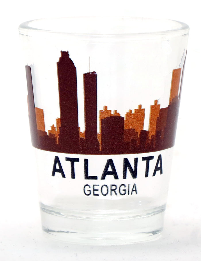 Atlanta Georgia Sunset Skyline Shot Glass