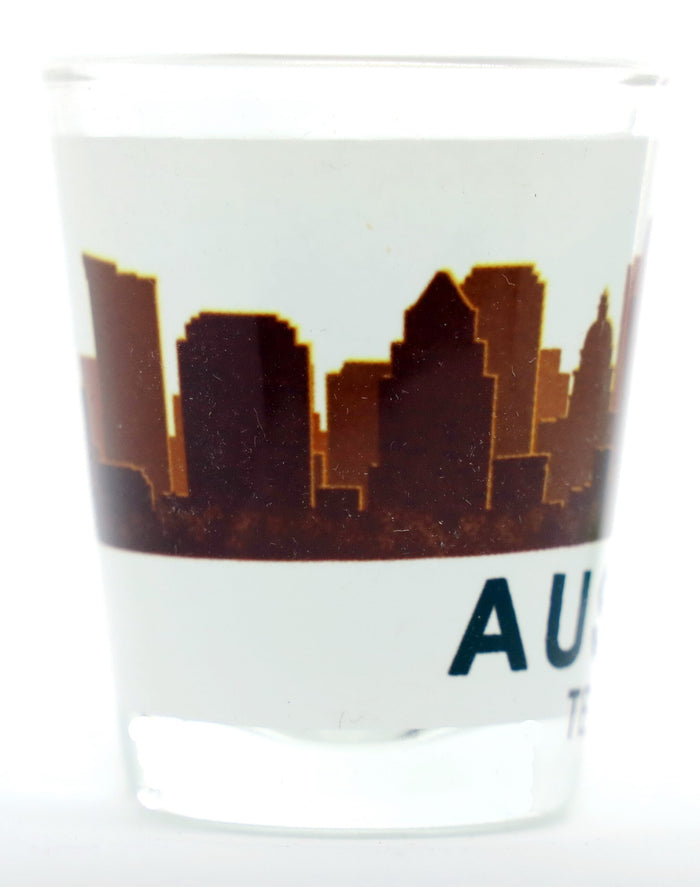 Austin Texas Sunset Skyline Shot Glass