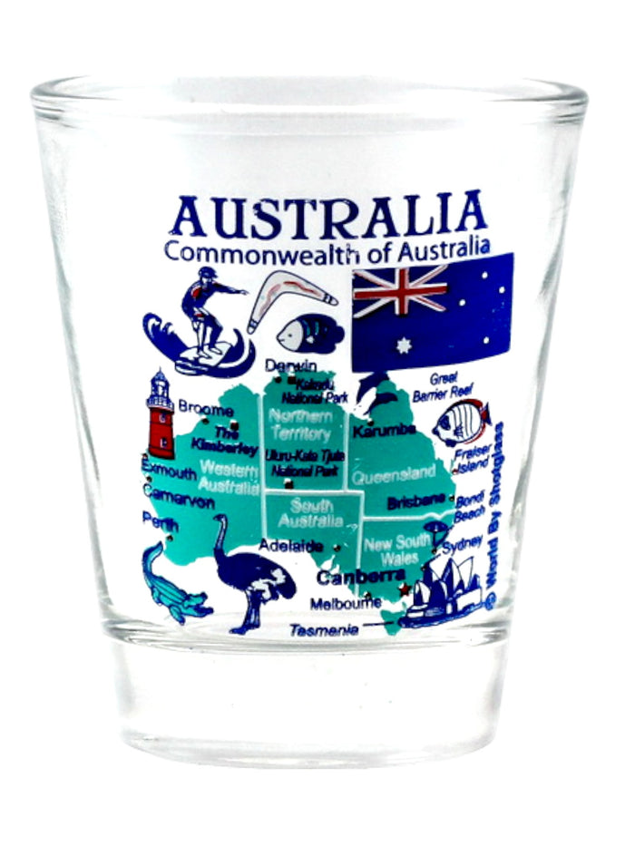 Australia Souvenir Boxed Shot Glass Set (Set of 2)