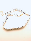 Beaded Wrap Bracelet, White and Black