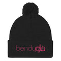 Bendy Glo-Pom Pom Knit Cap