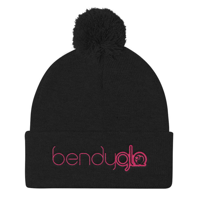 Bendy Glo-Pom Pom Knit Cap