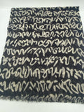 Black & Cream Story Wool Scarf
