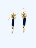Black Stone with Spikes Earrings