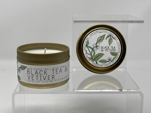 Black Tea Vetiver Travel Candle