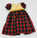 Blackwatch Plaid Dress with Gold Top and Trim for 18" Doll