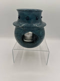 Blue Dyed Oak Votive Candle