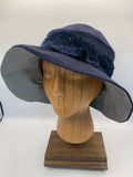 Blue Flannel with Pailette Band Hat