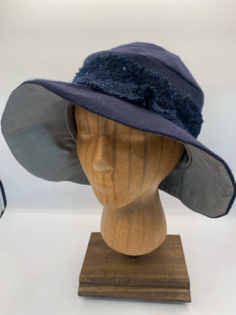 Blue Flannel with Pailette Band Hat