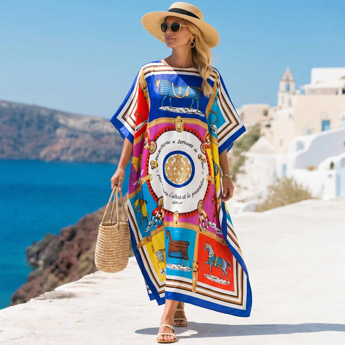 Blue Pierina Kaftan Dress