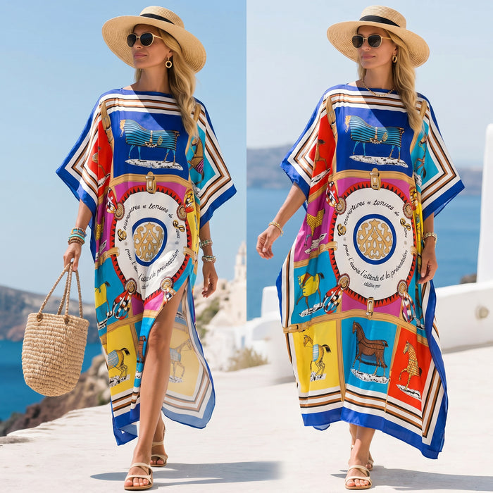 Blue Pierina Kaftan Dress