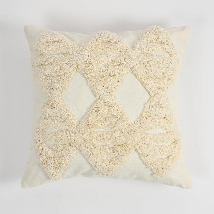 Boho Neutrals Hand-Tufted Cushion Covers - 16*16 inches Set of 2 (TFB)